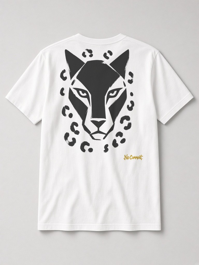 Abstract leopard front back-print t-shirt by No Comment