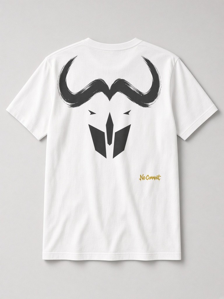 Abstract cape buffalo back-print t-shirt by No Comment