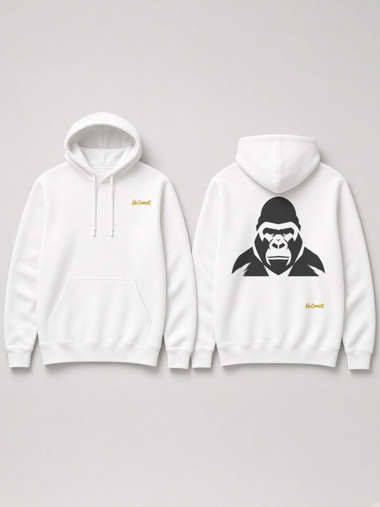 Abstract gorilla back-print hoodie by No Comment