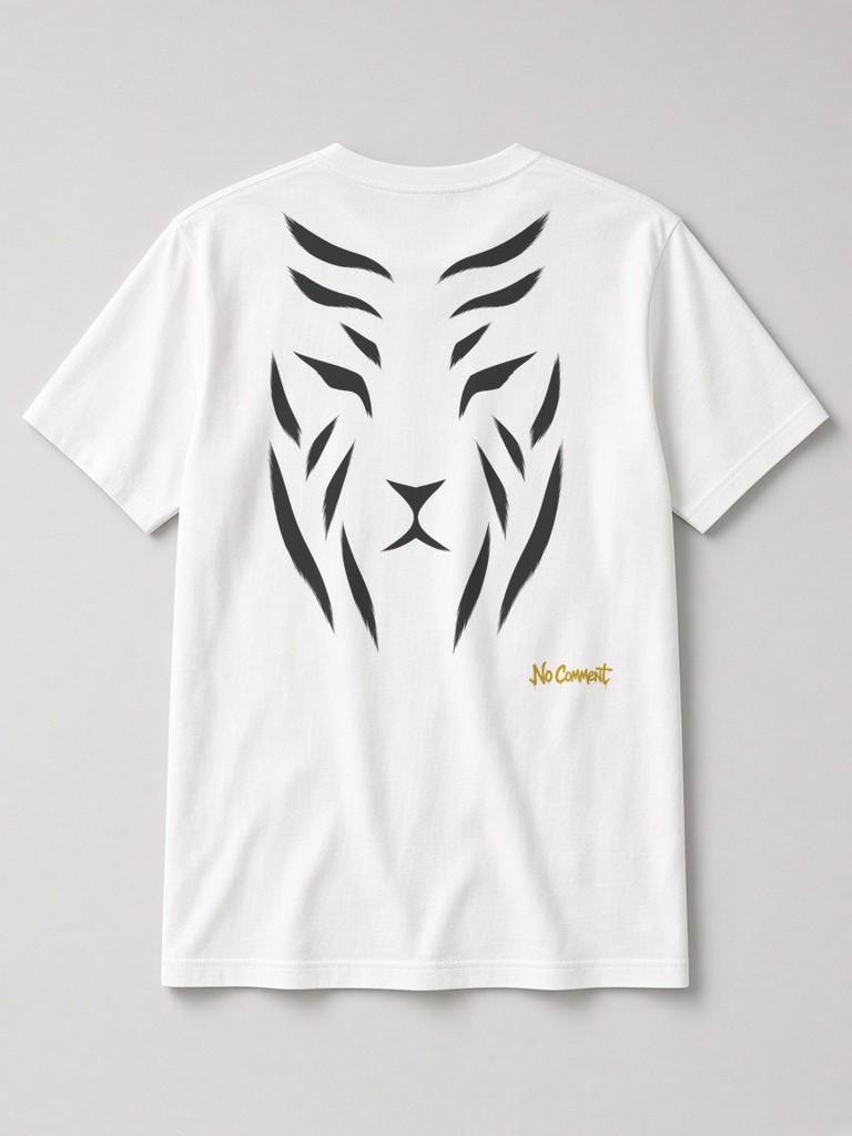 Abstract tiger back-print t-shirt by No Comment