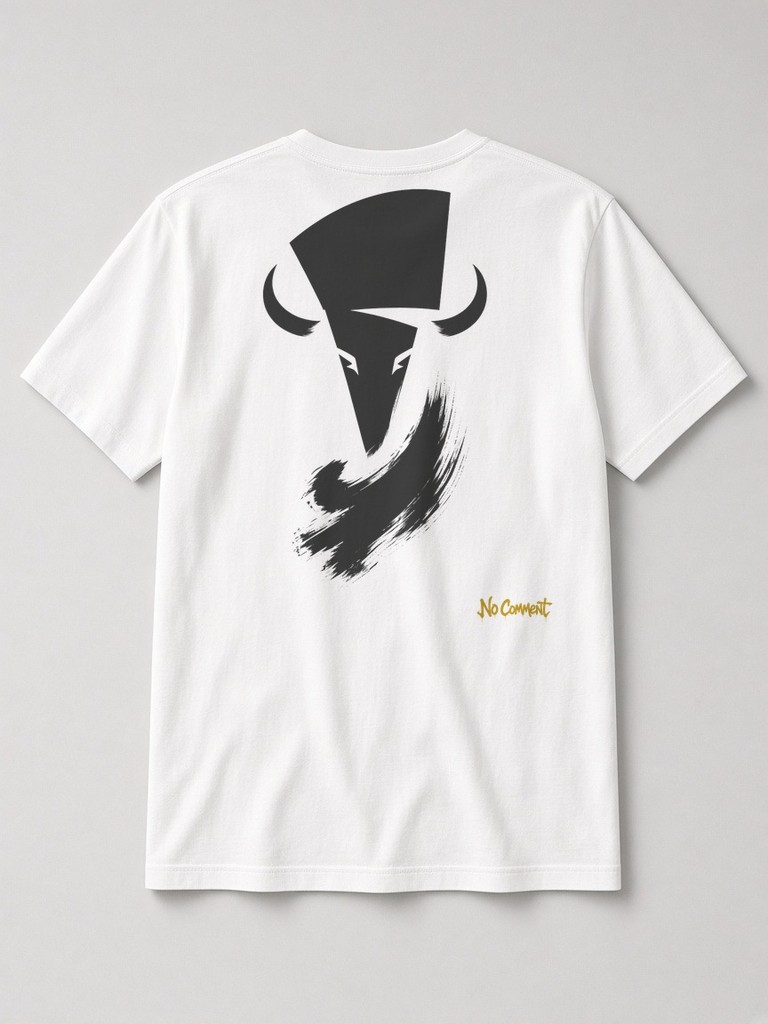Abstract bison back-print t-shirt by No Comment