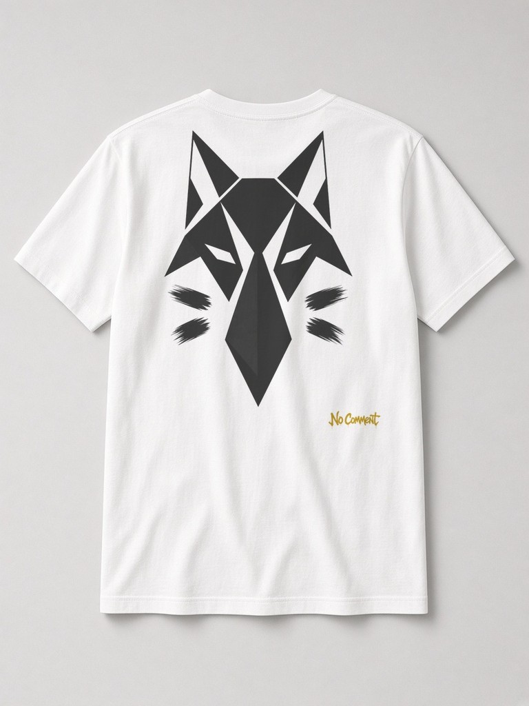Abstract wolf back-print t-shirt by No Comment