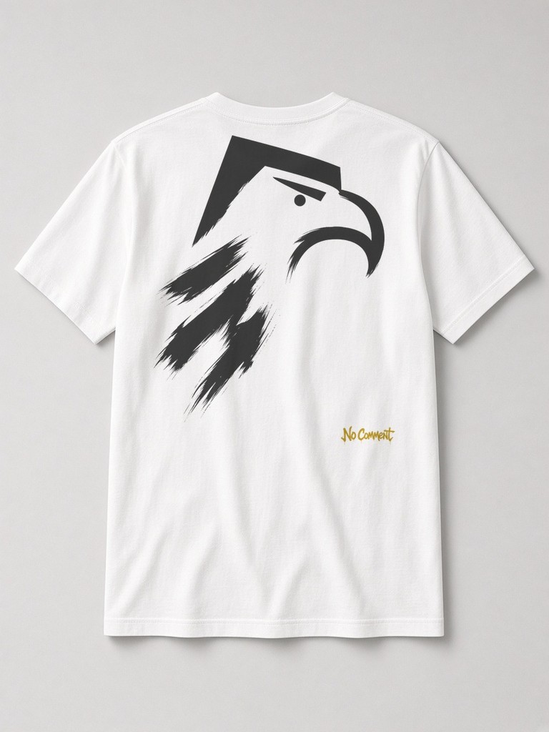 Abstract eagle back-print t-shirt by No Comment