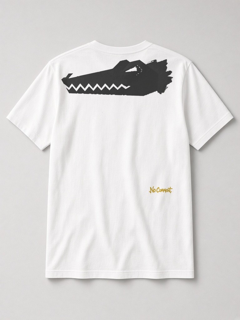 Abstract crocodile back-print t-shirt by No Comment