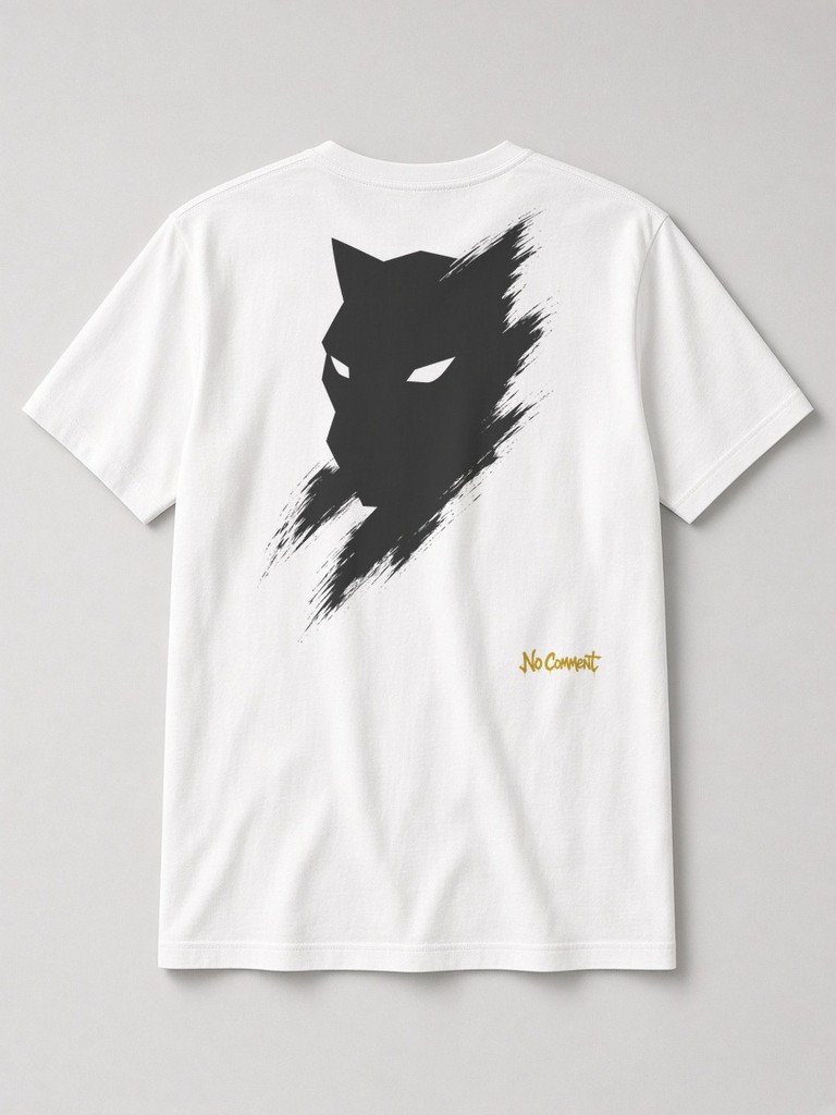 Abstract black panther back-print t-shirt by No Comment