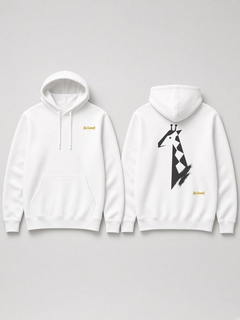 Abstract giraffe back-print hoodie by No Comment