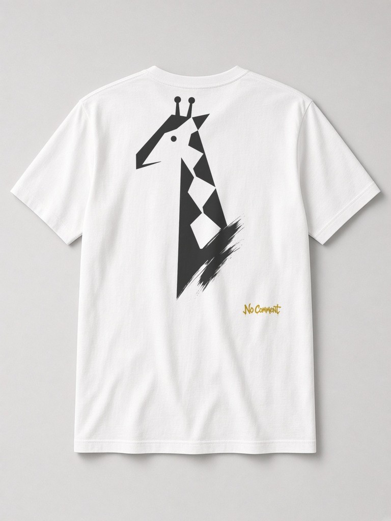 Abstract giraffe back-print t-shirt by No Comment