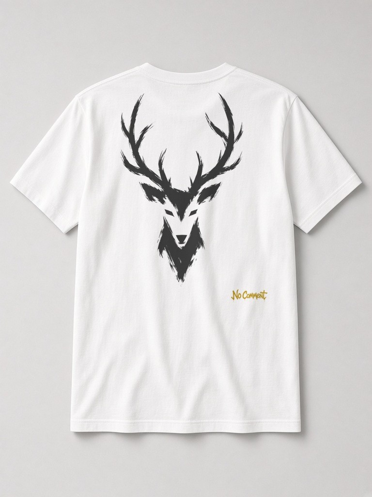 Abstract stag back-print t-shirt by No Comment